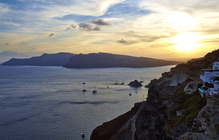 Sunset in Oia or the Epitome of Romance